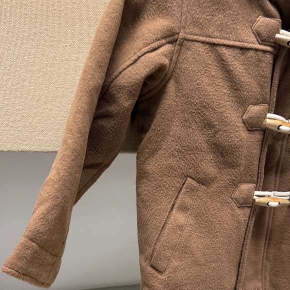 Next Brown Kids Pea Coat with Toggle Closures Size 5/6 - Picture 4 of 9